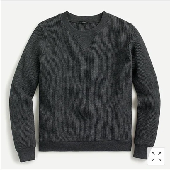 J Crew Waffle Crewneck Pullover - Picture 1 of 5